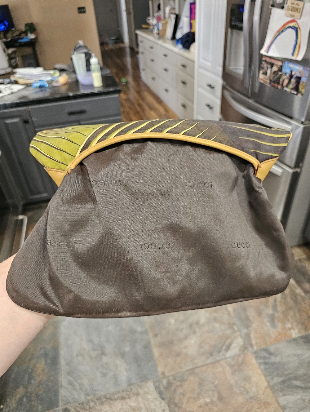 ๐ฃ HOST PICK ๐ฃ Vintage Gucci Satin Bamboo Jackie O Shoulder Bag ๐ฅ RARE ๐ฅ - Picture 13 of 16